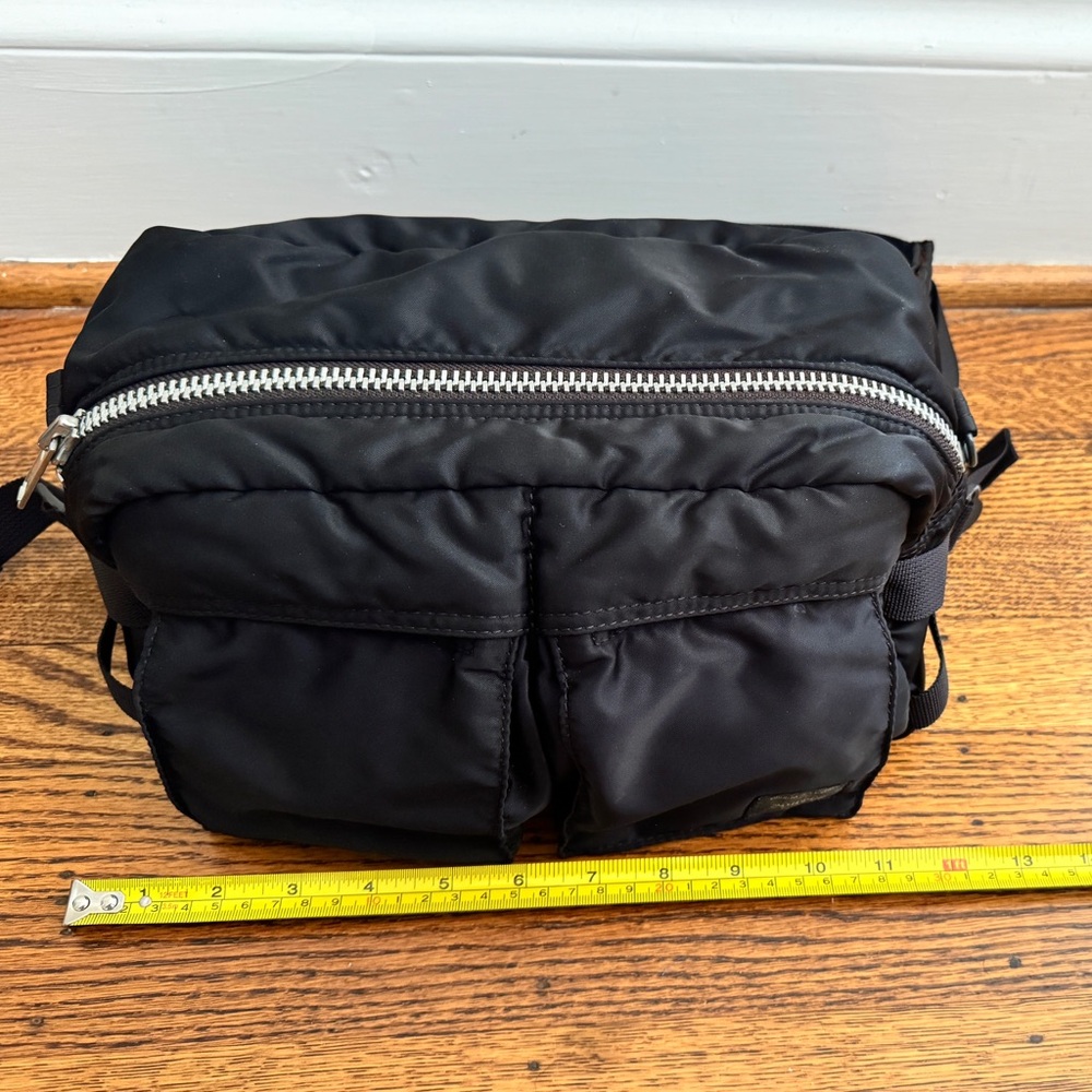 XXL Porter Yoshida Tanker Waist Bag - Black Pack Crossbody Sling - Picture 11 of 13